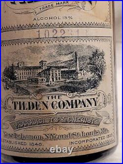 Tilden & Co. New Lebanon Ny Shaker Medicine Bottle Original Label Nice Graphics