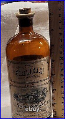 Tilden & Co. New Lebanon Ny Shaker Medicine Bottle Original Label Nice Graphics