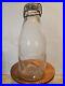 Tin Top Quart Milk Bottle E SHOEMAKER MORRISANIA DAIRY 1890's Pre Slawson Decker