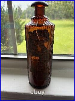 Tippecanoe bottle H. H. Warner & Co. Amber ROCHESTER NEW NY With Partial Label