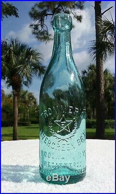 Tumbled 1800's Antique Trommer's Evergreen Bry, Brooklyn, N. Y. Bottle! Super