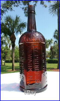 Tumbled 1800's Huge Antique 1/2 Gallon S. Rosenthal & Co. Ny Whiskey Bottle