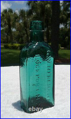 Tumbled 1860's G. W. Merchant Chemist, Lockport, N. Y. Antique Bottle! Stunning