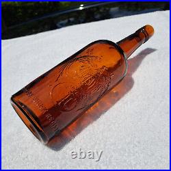 Tumbled 1890's Antique Acker Merrall & Company, Ny, Whiskey Bottle! Stunning