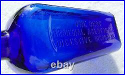 Tumbled 1890's Antique Cobalt Blue New York Pharmacal Association Bottle! 8
