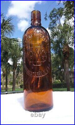 Tumbled 1900's Antique Duffy's Malt Whiskey, Rochester, N. Y, Bottle! 10 1/4