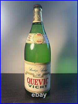 UNOPENED Quevic Vichy Quart Size Green Soda Bottle Saratoga Springs, NY