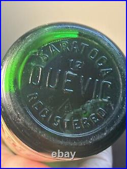 UNOPENED Quevic Vichy Quart Size Green Soda Bottle Saratoga Springs, NY