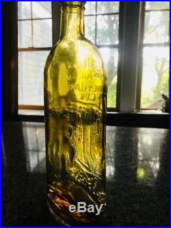 Ultra rare yellow. Warners Safe Kidney & Liver Cure Bottle Rochester NY RARE