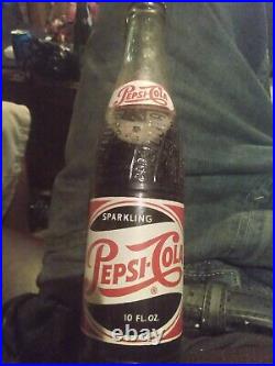 Unopened PEPSI Vintage FULL 1957 bottle 10 oz New York Coca Cola RARE