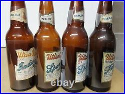 Utica Club Ale, India, Set 4 diff. PAPER LABEL BEER BOTTLE West End Brg Utica NY