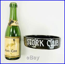 VERY RARE Vintage Stork Club Shaving Bowl And Cologne Bottle New York City