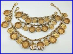 Vintage Donna Karan New York Bottle Cap Watch Fob Charm Necklace And Bracelet