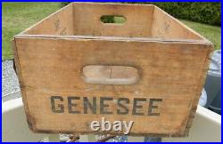 VINTAGE GENESEE BEER 12oz. STINIE BOTTLE CRATE WOOD BOX SIGN ROCHESTER NEW YORK