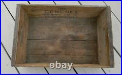 VINTAGE GENESEE BEER 12oz. STINIE BOTTLE CRATE WOOD BOX SIGN ROCHESTER NEW YORK