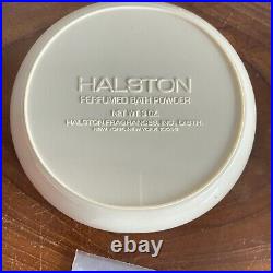 VINTAGE Halston New York Perfumed Bath Powder Talc + Spray Bottle Box Gift Set