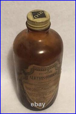 VINTAGE MEDICINE BOTTLE Rio Chemical Company New York Aletris Cordial