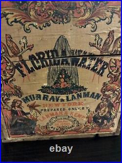 VTG Murray & Lanman's Florida Water Wooden Crate Advertisement New York Druggist