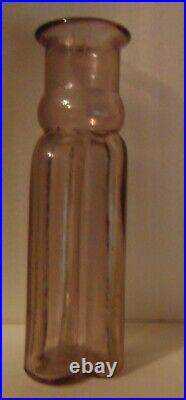 VTG RARE Amethyst sun purpled Alart & McGuire NY Bottle 5 3/4 Tall Ribbed