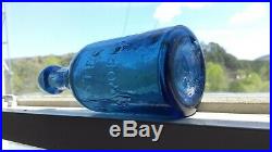 Very Nice Antique Iron Pontil Lancaster Glass Works N. Y. Soda Bottle In Blue