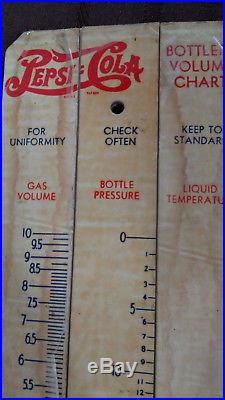 Very Rare 1930's Pepsi Cola Bottlers Volume Chart Slide Rule sign bottle NY