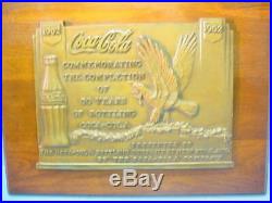 Very Rare Coca Cola 50 Year Bottling Plant Bronze Award Plaque-tonawanda Ny