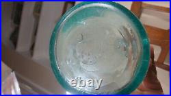 Very Rare Whittled Large Pretty Light Blue Ok Bottling Blob Top Bottle New York