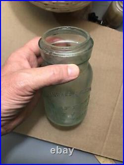 Very Scarce Old Pint Green Crandall & Godley Perfecto Unique Ny Fruit Juice Jar