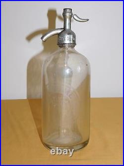 Vintage 11 High A N Somet Max Getman Ny Glass Seltzer Bottle