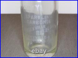 Vintage 12 High Amityville Bottling Co LI Long Island (ny) Clear Seltzer Bottle