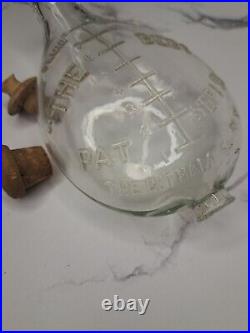 Vintage 1800's Gotham Co Ny, Baby Bottle With Wood Cork And Nipple