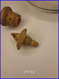 Vintage 1800's Gotham Co Ny, Baby Bottle With Wood Cork And Nipple