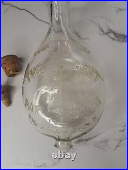 Vintage 1800's Gotham Co Ny, Baby Bottle With Wood Cork And Nipple