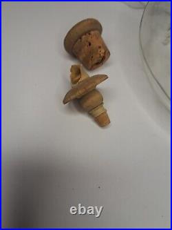 Vintage 1800's Gotham Co Ny, Baby Bottle With Wood Cork And Nipple