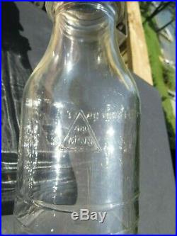 Vintage 1932 Amco Corporation 1 Qt Oil Bottle & Dover Funnel Chicago & Ny