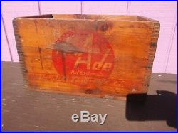Vintage 1944 Truade Wooden Crate Box Truade Bottling Co. Troy, New York