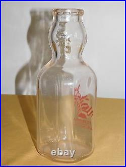 Vintage 1952 United Dairy Farms Albany Ny Baby Face 1 One Quart Milk Bottle