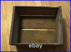 Vintage 1960 Olbrych's Dairy Milk Bottle Wood Crate Box Amsterdam NY