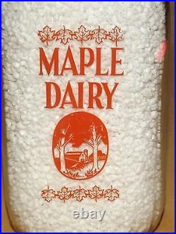 Vintage 1963 Maple Dairy H Higgins W. Sand Lake Ny 1 Qt Milk Bottle