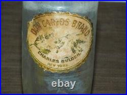 Vintage 8 High Don Carlos Brand Charles Gulden New York Glass Mustard Jar