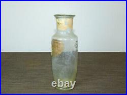 Vintage 8 High Don Carlos Brand Charles Gulden New York Glass Mustard Jar