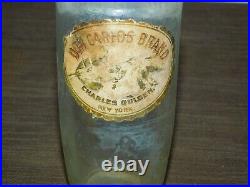 Vintage 8 High Don Carlos Brand Charles Gulden New York Glass Mustard Jar