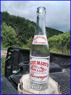 Vintage AUNT MARY'S acl soda bottle Rochester. NY