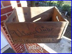 Vintage Advertising Beer Bottle Crate Utica Club West End Brewing Ny Box Wooden