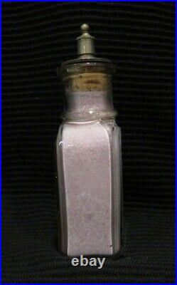 Vintage Aloalin Tooth Powder Glass Bottle/Metal Top, Merit Chemical Co, NY & RVA