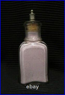 Vintage Aloalin Tooth Powder Glass Bottle/Metal Top, Merit Chemical Co, NY & RVA
