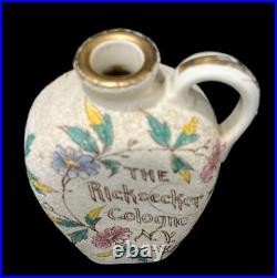 Vintage/Antique Floral Decorated Stoneware Ricksecker New York Cologne Bottle