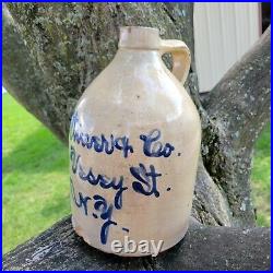 Vintage Antique Max Stiner Co 36 Vesey St NY stoneware advertisement jug rare