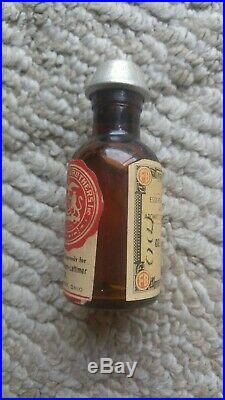 Vintage Antique SANDALWOOD Fritzsche Bros Amber Bottle NEW YORK SANTAL SEALED