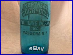 Vintage Antique Seltzer Bottles Coca Cola Blue Massena NY